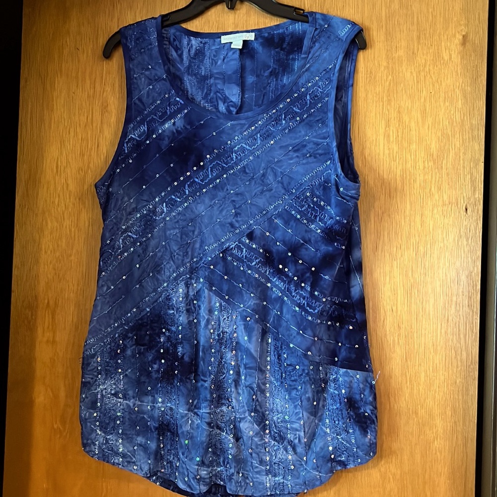 Westport 1962 Sleeveless sequin Blue Tank Top